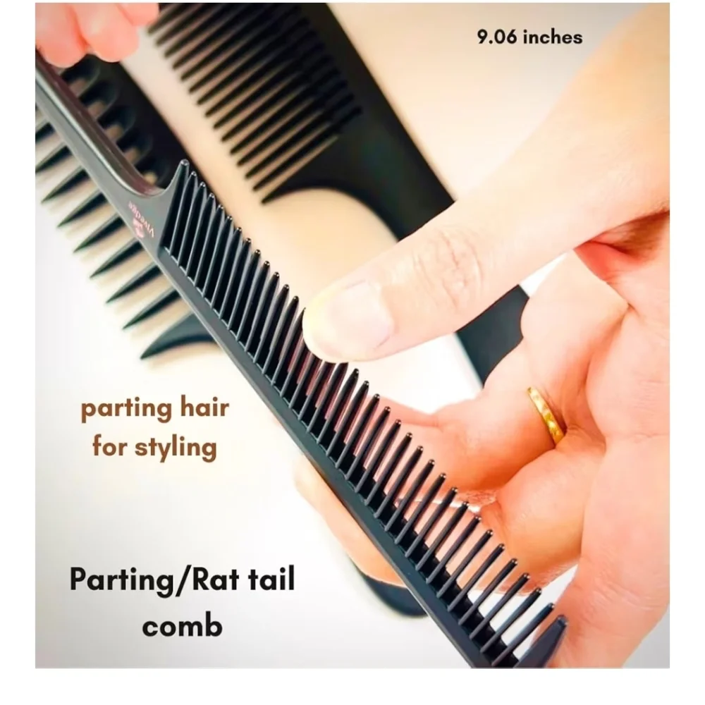 Vivedge Black Comb Set with Pink and Cream Scrunchies - Picture 5 of 12